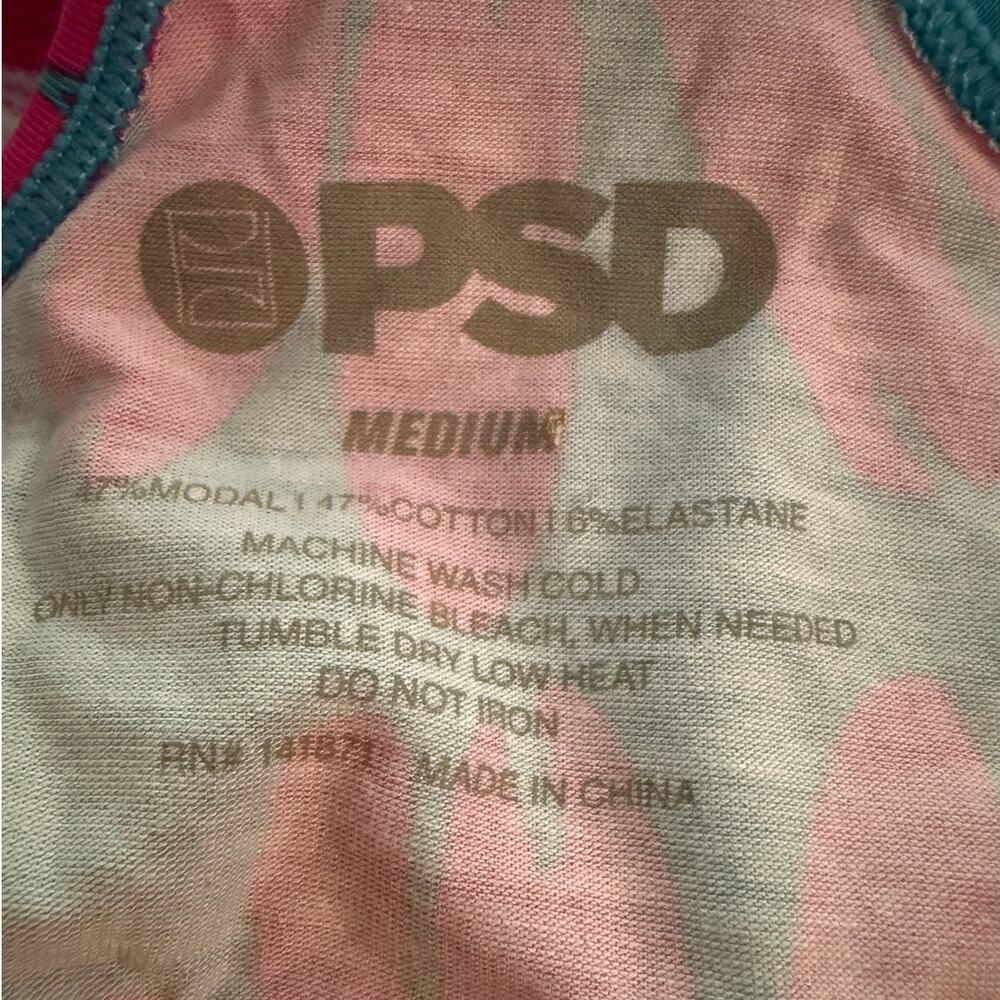PSD Pink Daisy Daze Pop Racerback Sports Bra - Picture 5 of 5